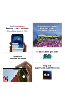 Apple iPhone 16 - Negro - 128GB 4 de 4 vistas