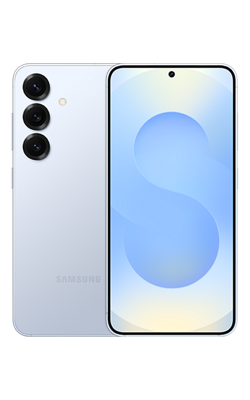 Front and back of black Samsung Galaxy S25
